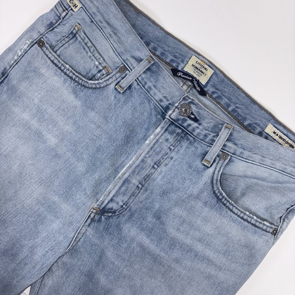 Citizens of Humanity Jeans Womens 26 Blue  High Rise Crop Distressed
